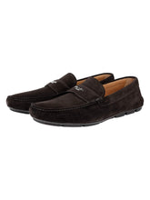 Prada brown suede loafers